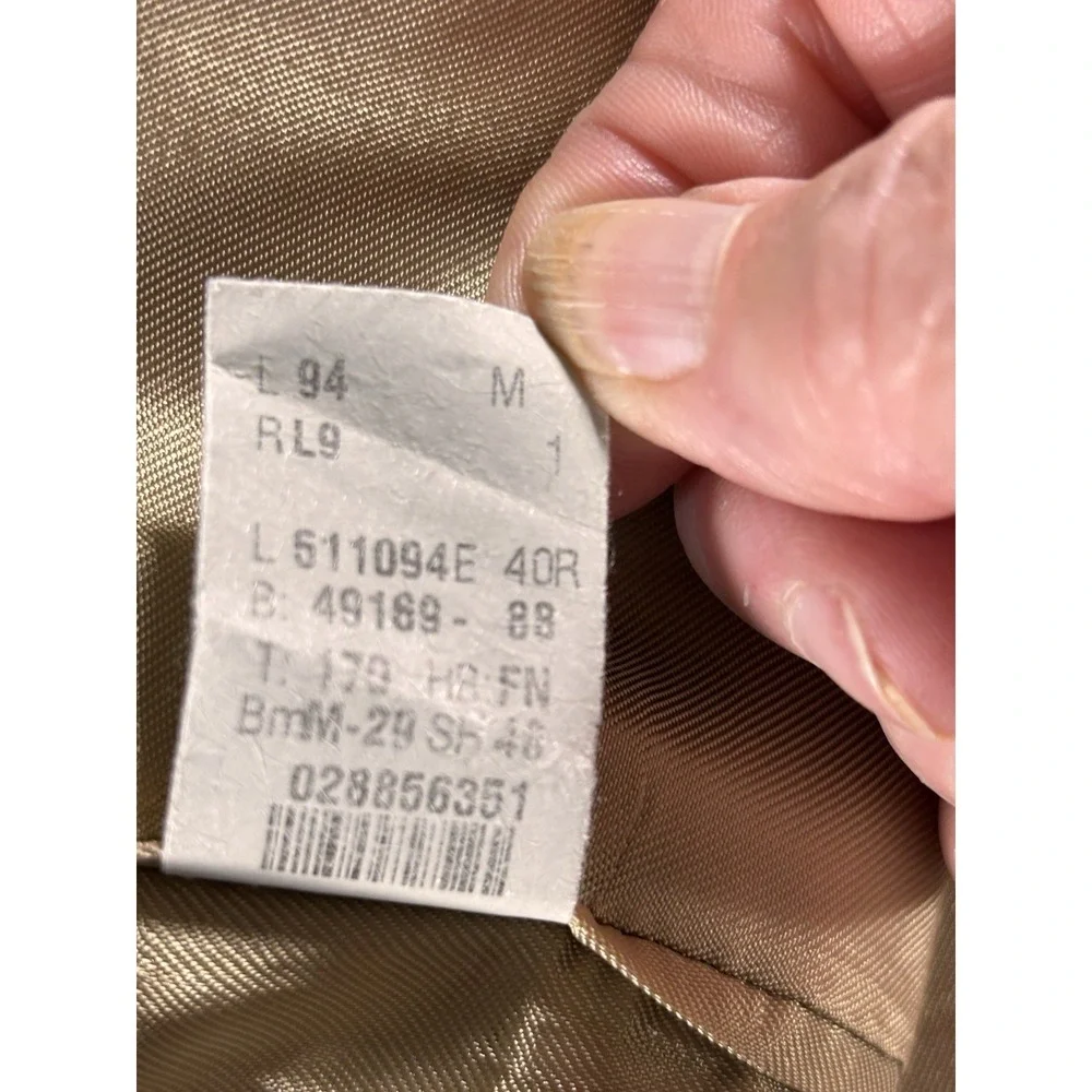 Ralph Lauren Black Label 40R Sport Coat Blazer Silk Wool Brown‎ Micro Plaid